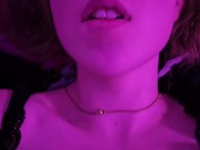 Preview 1 of little slut is fucked and moans too loudly, she loves it deep and is fingered Cum on Body POV Hard
