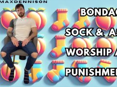 Bondage sock & Ass worship