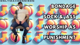Bondage calcetín y adoración del culo