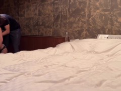ホテルにデリヘル呼んだらS級美少女が降臨！からの本番SEX　ごっくん　フェラ抜き　手コキ　セクシー　変態　網タイツ　ギャル　巨乳　かわいい　投稿　個人撮影　素人　日本人　えむゆみ - Screenshot 1 of 16 - Blowjob