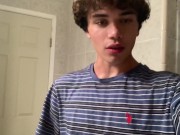 Preview 2 of Gay Teen Model Masturbates Inside Restroom
