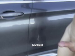 Locked out of car completely nude
