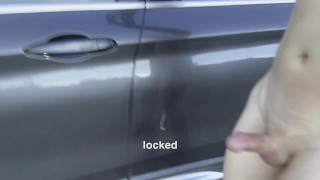 Buitengesloten uit de auto volledig naakt, klaarkomen om de sleutel te krijgen (geïnspireerd door naughtygardengirl)