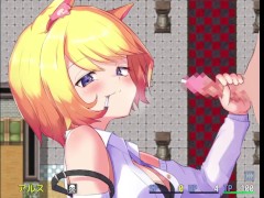 【#03 囚われのアルストロメリア 実況(体験版)】生意気な金髪巨乳狐娘に高速手コキで射精させられまくり・・・  - Screenshot 15 of 16 - Hentai
