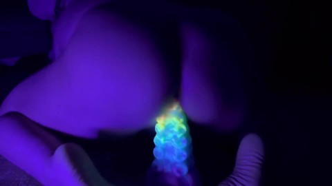 Blacklight fun with these glowing toys! {Full videos on OF @subbelilbb}