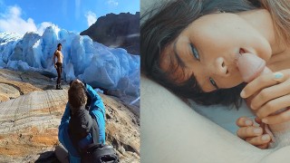 Follando con guía turística del glaciar en Van