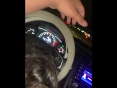 Gave the Uber driver a 5 star blowjob while he drove me to my bfs