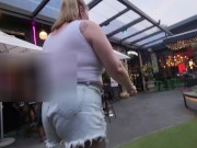 Preview 4 of NZ Trashy MILF Public walk in the mall and pisses in carpark before being pissed on by her Master