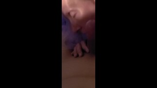 Close up hot blonde married milf deep throats a big cock