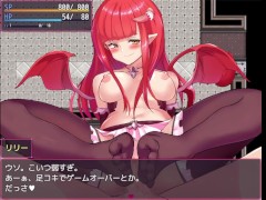 【#04 囚われのアルストロメリアライブ（体験版）】生意気な巨乳サキュバスに黒ニーハイ足コキでイカされちゃう…（リバースモーションアニメ 同人エロゲーム・アニメーションセックスゲーム） - Screenshot 4 of 16 - Hentai Anime