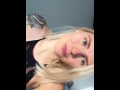 Sexy blondie sends a video to make you feel alive