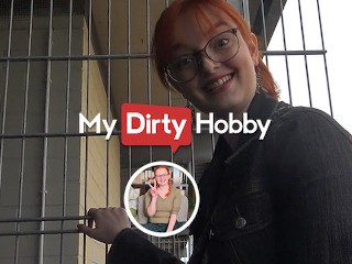 MyDirtyHobby - Beautiful Redhead Iva_Sonnenschein gives a Public Blowjob