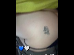 Pale BBW showing you her tatted ass