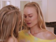 Preview 1 of ULTRAFILMS Two super hot blonde girls Nancy A and Diana Heaven having sex in this video