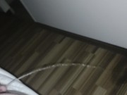 Preview 4 of First morning piss from bed on floor in hotel room- didn't want to get out of bed