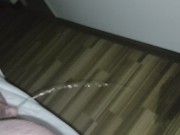 Preview 6 of First morning piss from bed on floor in hotel room- didn't want to get out of bed