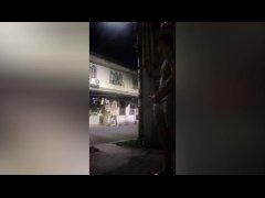 Foreigner jerking off his penis in public almost got caught twice philippines manila San Juan city!!
