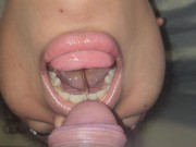 Preview 2 of Extreme deepthroat in the upsidedown with cum in throat creampie 01292024