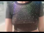 Preview 5 of flashing her tits while walking around the city in public