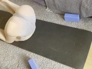 Preview 5 of Hot babe does yoga and shows her ass in tight shorts