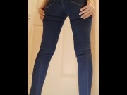 Preview 2 of POV Watch Blonde Wet her Levi Blue Jeans