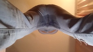 ASMR POV Blonde In Wide-Leg Jeans Desperate To Urinate On You