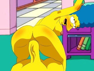 Marge Coje Fuerte Mientras Gime, Los Simpsons Parodia