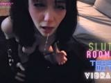 CRAZY Ahegao SLUT Teased with VIBRATOR Until She sucks DICK (Free Version)