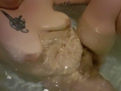 MILF / GILF Simply my submerged JIGGLY body - Hangers, Bush, Pierced and Tattooed - Death PixZ Stx