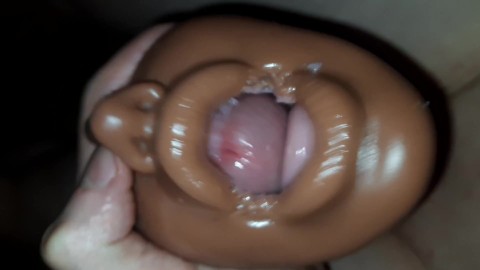 Fucking my silicone pussy again.