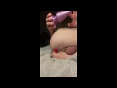 Femboy Trying for a Bigger plug