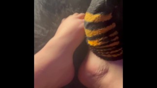 Fuzzy Sock Foot Play (Full Vid on MV)