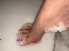 Feet and Toes in Snow ASMR