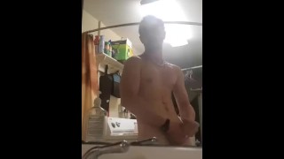 Big fat dick treated right by masturbating