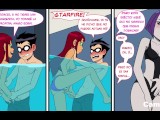 StarFire Fucked by Robin in a Public Pool, Raven Sees Them and Gets Excited