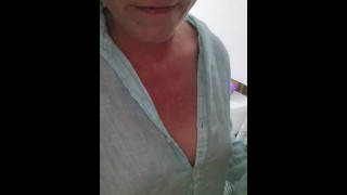 Lonely american Milf needs a hot shower and masturbation session