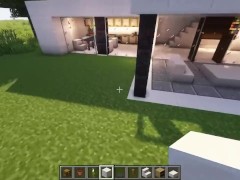 Modern mansion with pool / Minecraft Tutorial - Screenshot 15 of 16 - Hot
