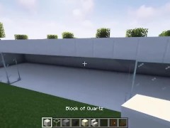 Modern mansion with pool / Minecraft Tutorial - Screenshot 2 of 16 - Minecraft Animation