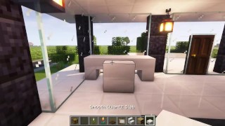 Modern mansion with pool / Minecraft Tutorial