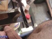 Preview 2 of Blowjon and cum in the mechanic workshop - ft VELLO TATUADO