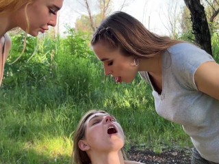 Dirty Spitting Humiliation Lezdom Outdoor