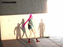 [MMD]Blackpink - Pink Venom (Xayah - Redeemed to Dark) [StripToHalf ver.] League of Legends