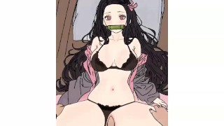 Nezuko sexy fodendo com um cara | Pornografia de caçadores de demônios | gemidos duros, Hentai
