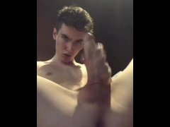 Hot Young Guy Wanking Uncut Monster Cock