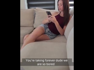Snapchats from your Cheating Girlfriend Giving your best Friend a Blowjob