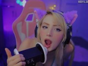 Preview 4 of ASMR Cute Ear Breathing Kissing Licking Tingles + Mouth Sounds LOOP