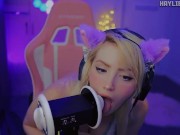Preview 6 of ASMR Cute Ear Breathing Kissing Licking Tingles + Mouth Sounds LOOP