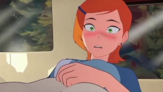 Volwassen Gwen en grote lul animatie xhatihentai reageren