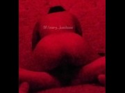 Preview 3 of Horseback riding under the red light, Amateur Real Couple