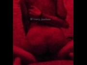 Preview 5 of Horseback riding under the red light, Amateur Real Couple